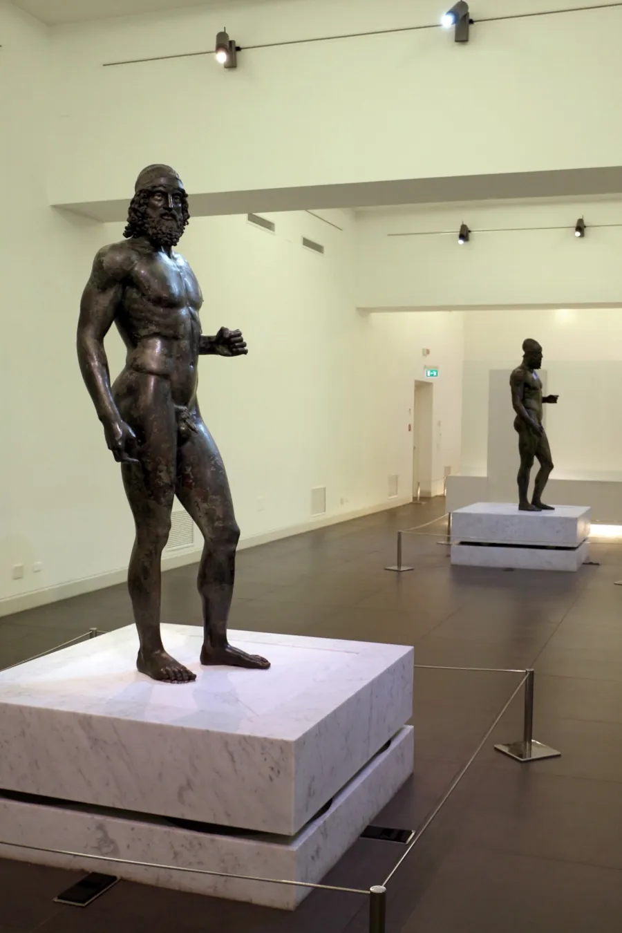 Statue Bronzi di Riace nel Museo archeologico nazionale di Reggio Calabria